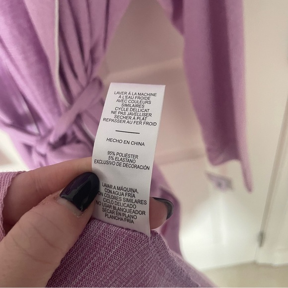 NWT Natori Purple Lavender Oasis Wrap Robe Size Medium Very Soft - Picture 8 of 8